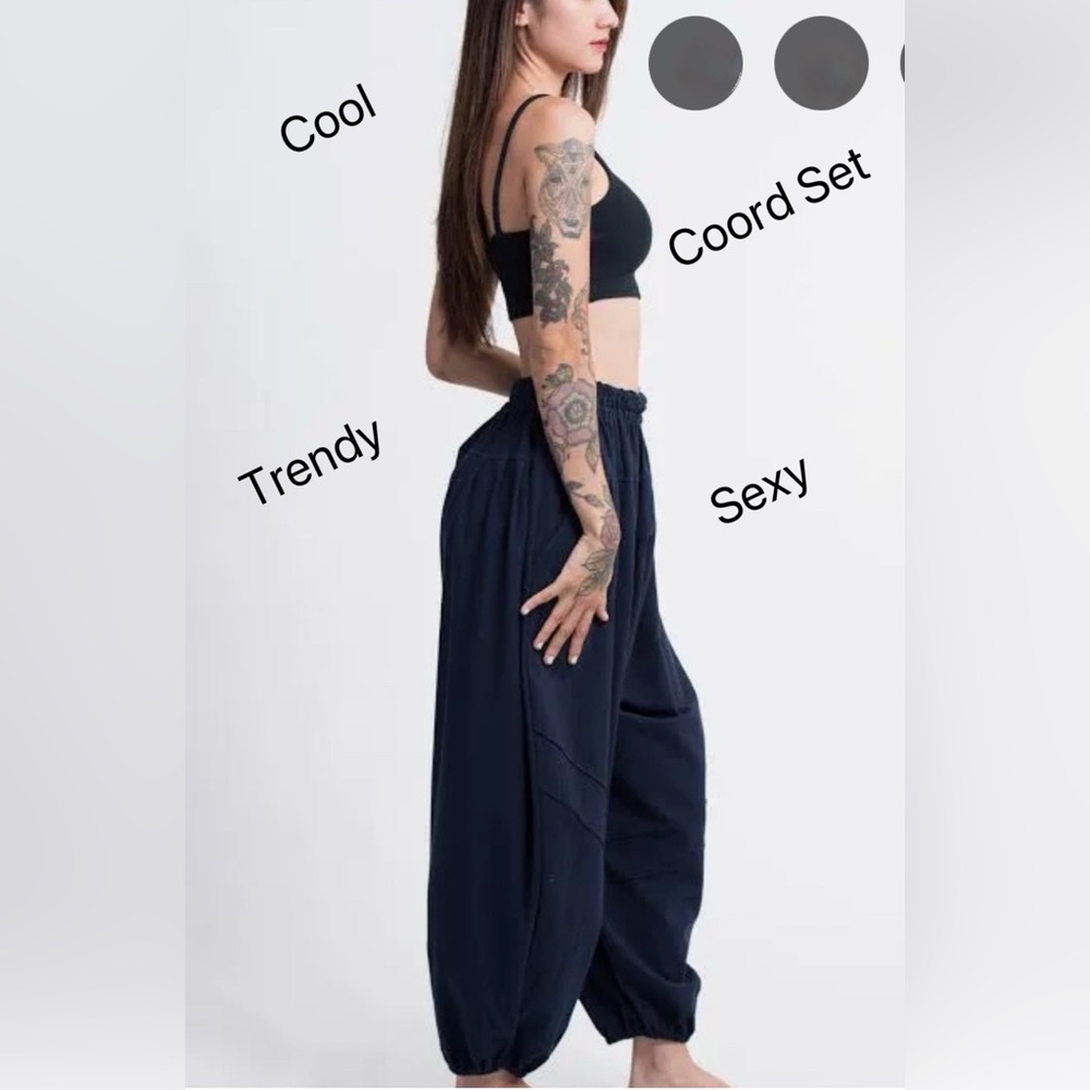 Zara Cool, Comfy CoOrd Trendy Textured Harem Pants & Halter Top in Mauve🔥🔥🔥